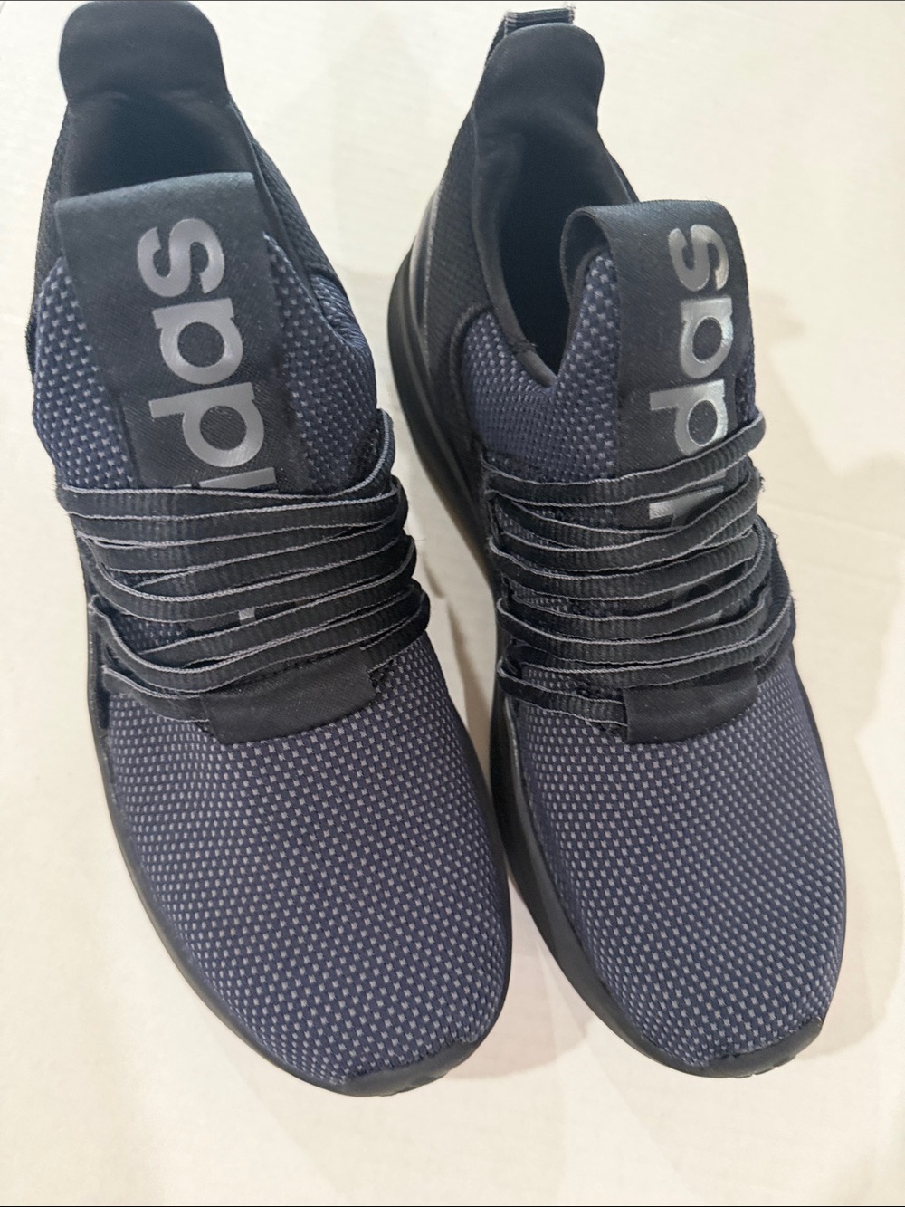 adidas Men's Navy Knit Slip-On Sneakers with Elastic Lacing